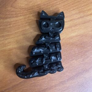 Flexi Black Cat – Articulated PLA 3D Printed Figure